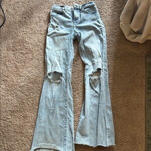 Express Light Blue Flare Jeans
